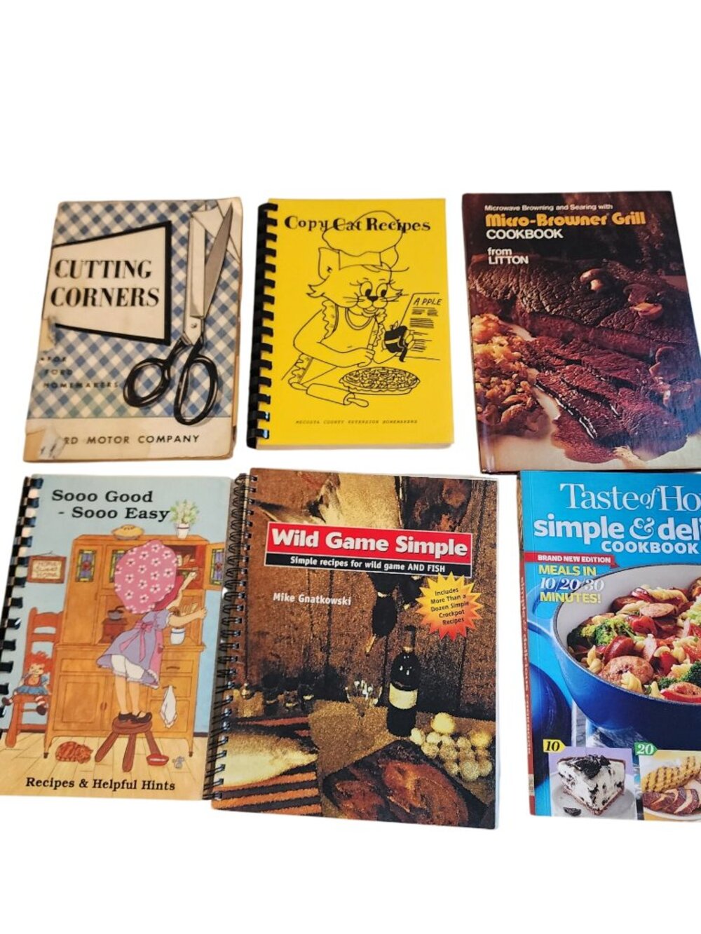 Sooo Good Sooo Easy 1980's / Cutting Corners 1957 / wild life cookbooks